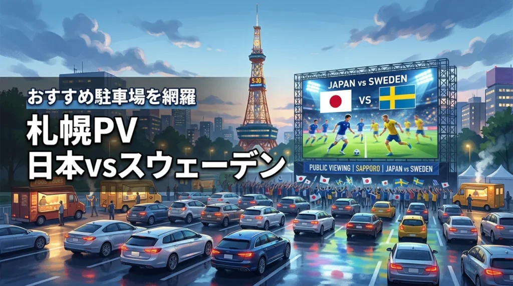 札幌で日本vsスウェーデンのパブリックビューイングへ車で行くなら？駐車場を網羅